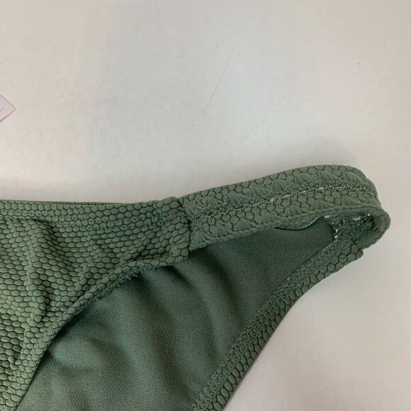 Xhilaration Womens Bikini Bottom Size Medium 4-6 Green Textured Cheeky - Picture 3 of 7